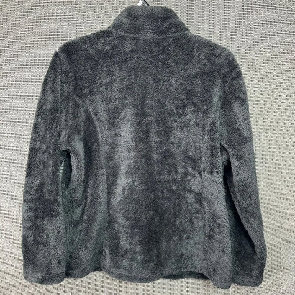 Free Country Womans Size XXL Plush Faux Fur Zip-Up Jacket - Black Polyester - Picture 2 of 10